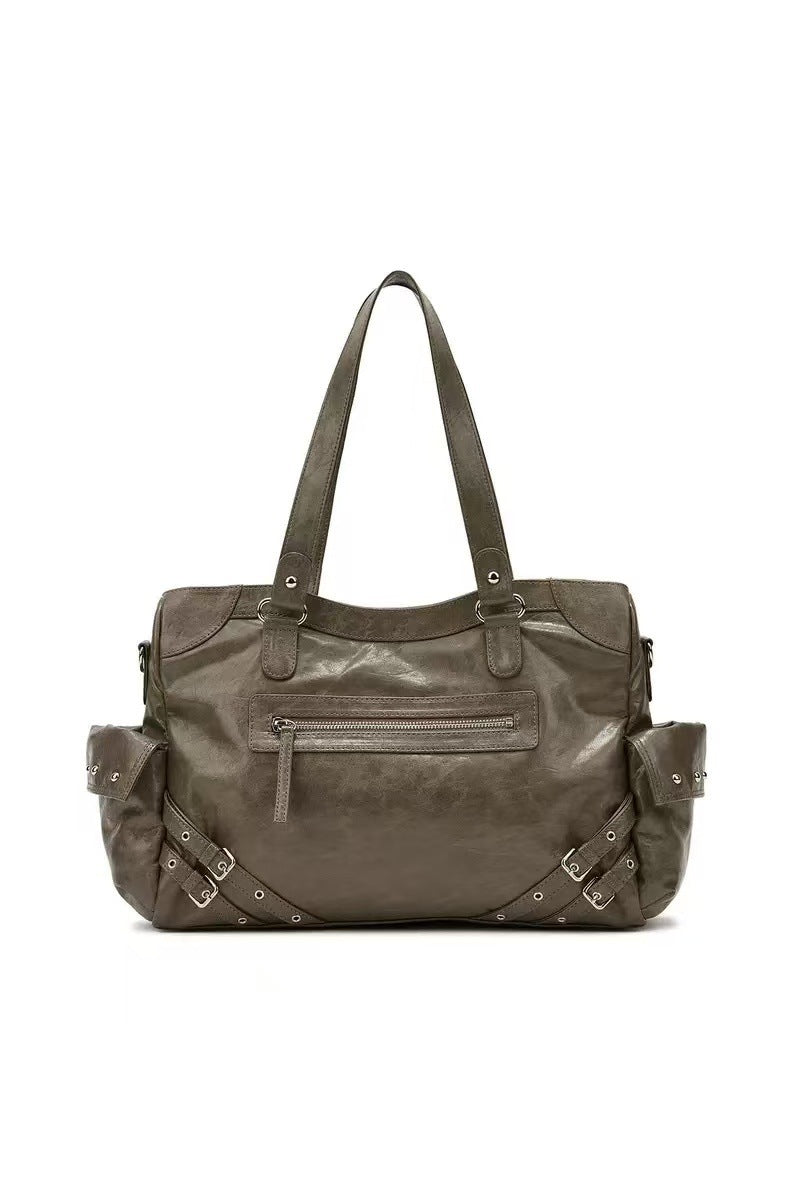 Pretty Design Fashion Rivet Commuter Motorcycle Underarm Bag