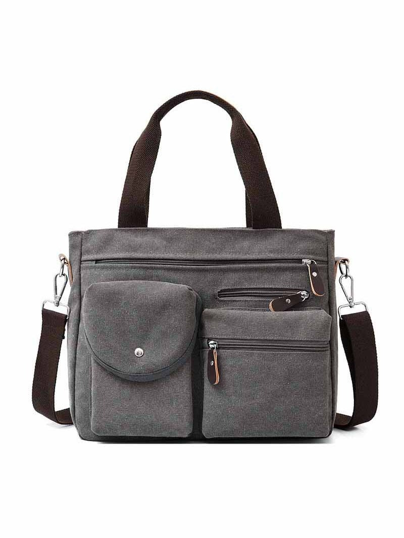 Men's Washed Canvas Trendy Urban Simple Style Men's Messenger Bag