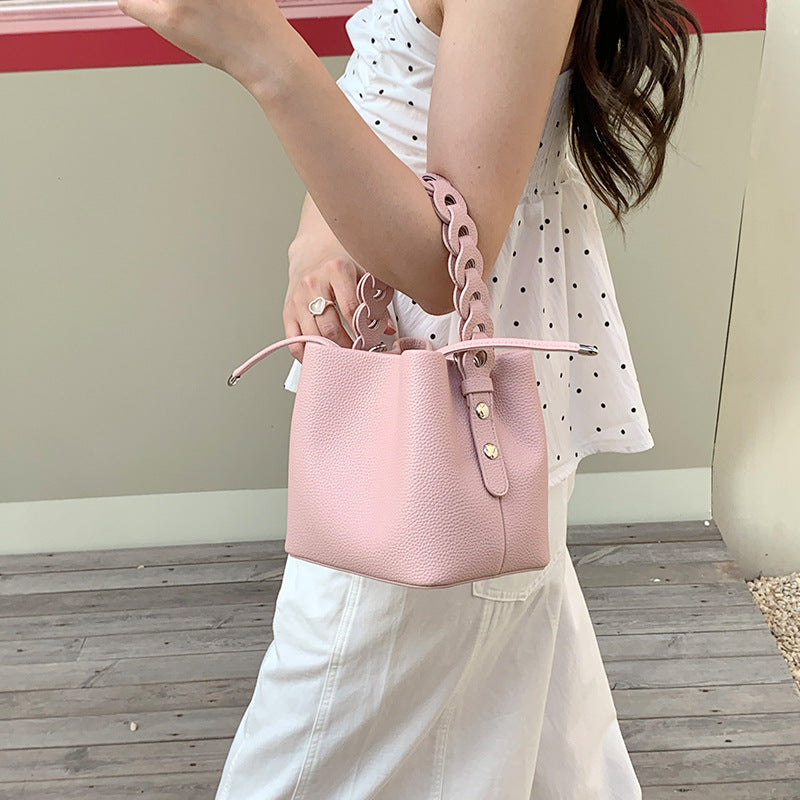 Niche High-grade Food Basket Fashion Woven Portable Shoulder Bags