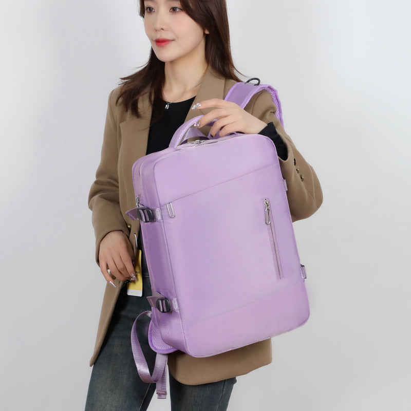 Women's Multifunctional Large Capacity Coverable Short Business Leisure Backpack