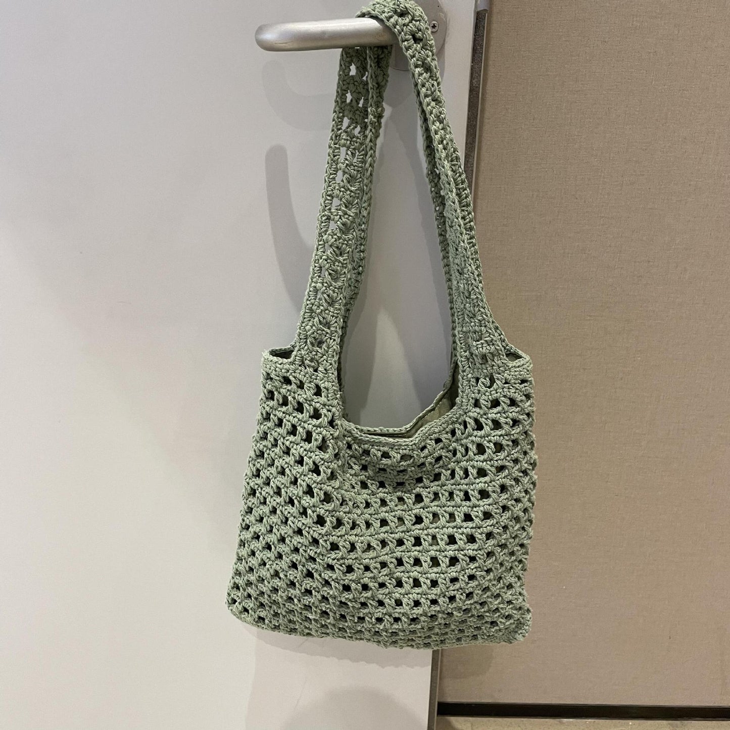 Women's Cotton Thread Woven Simple Vacation Style Beach Women's Shoulder Bag