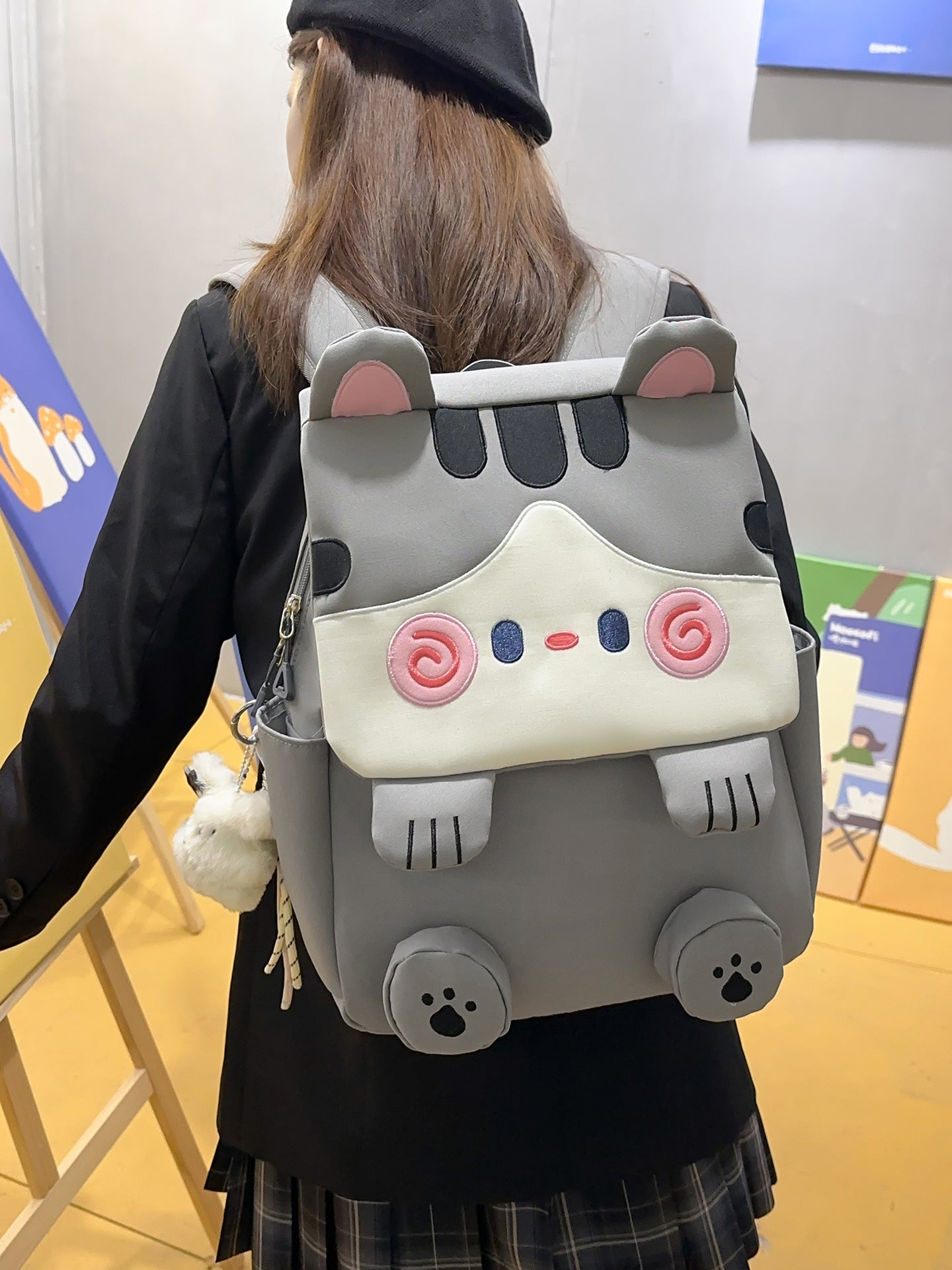 Cute Cartoon Cat Female Large Capacity Leisure Backpack