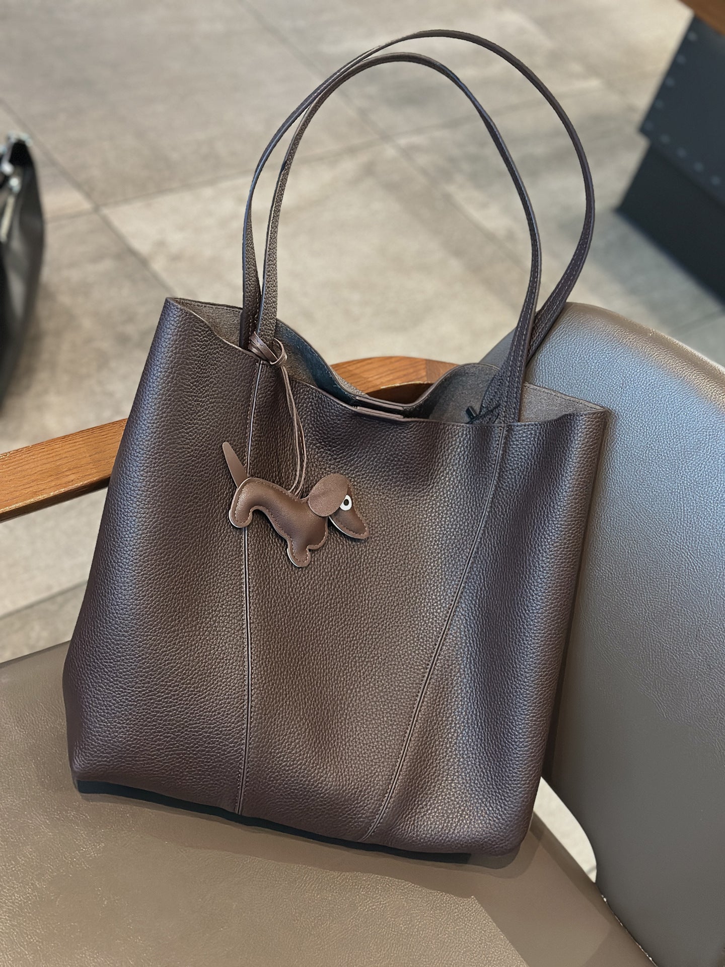 Women's Shopping Large Capacity Idle Style Genuine Leather Women's Shoulder Bag