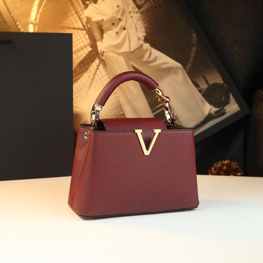Women's Genuine Leather Soft Fashion Versatile Simple Bucket Bags