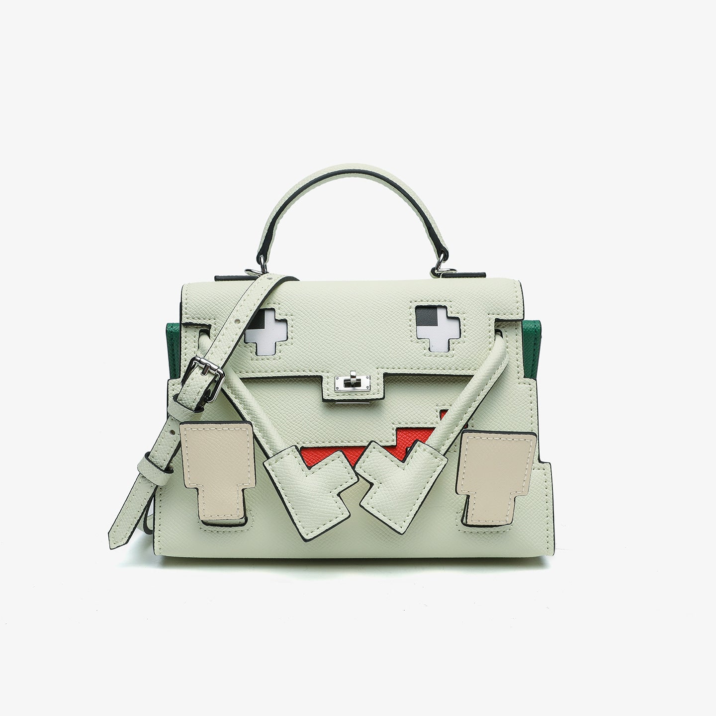 Women's Leather Mosaic Kelly Monster For Handbags