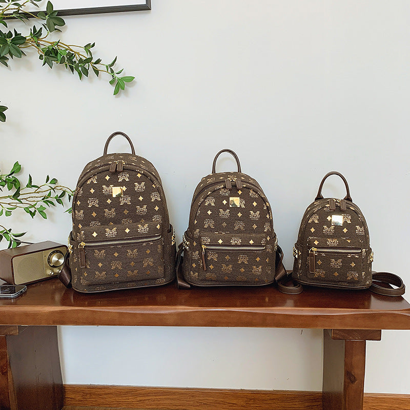 Fashionable Exquisite Female Niche Western Style Backpacks
