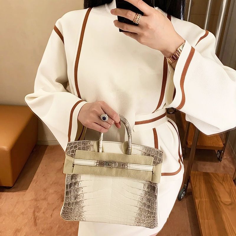 Women's Gradient Crocodile Pattern Genuine Leather Commuter Women's Handbag