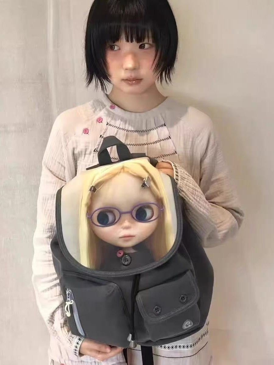 Gothic Style Large Capacity Niche Cartoon Women's Backpack