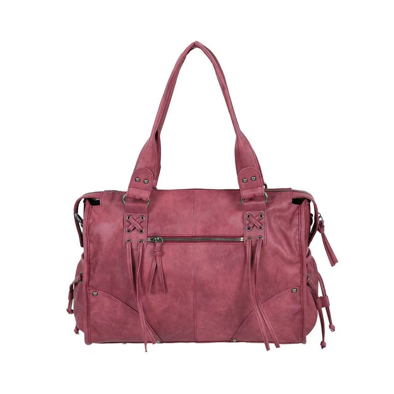 Women's Niche Large Capacity Retro Rivet Strap Tote Bags
