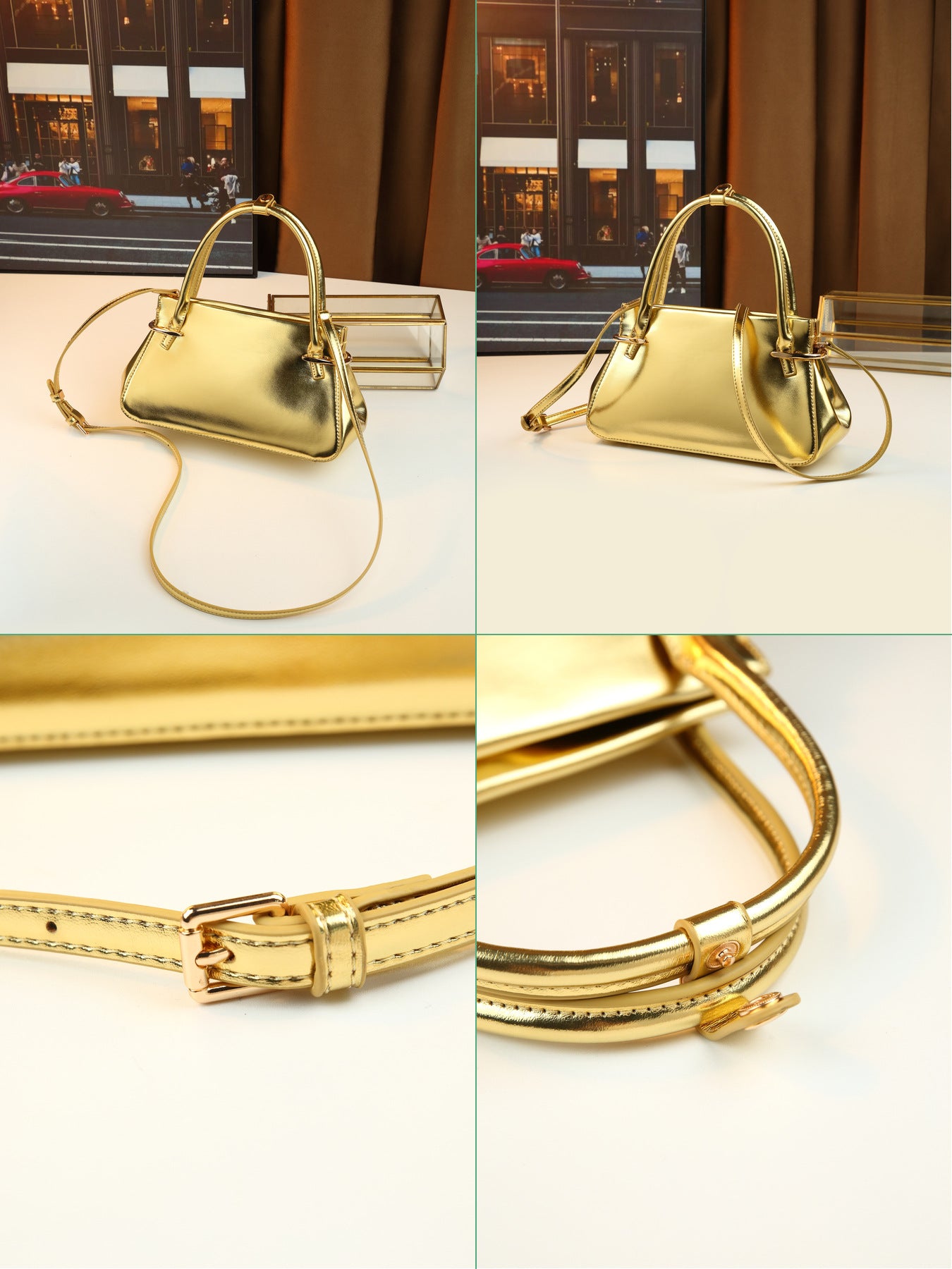 Women's Style Solid Color Pleated Portable Fashionable Women's Handbag