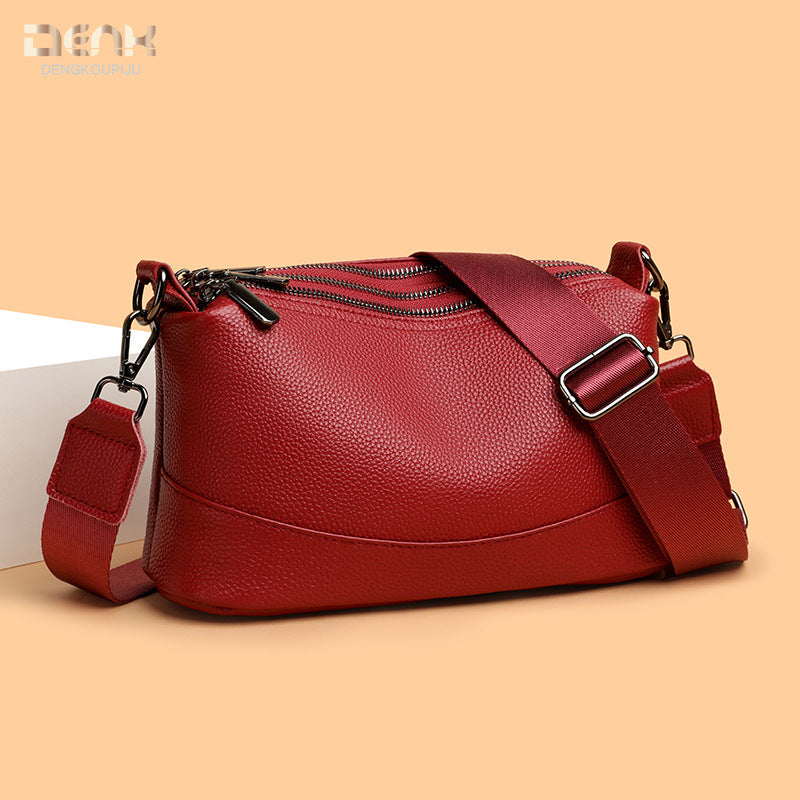Women's Leather Fashionable Versatile Cowhide For Simple Shoulder Bags