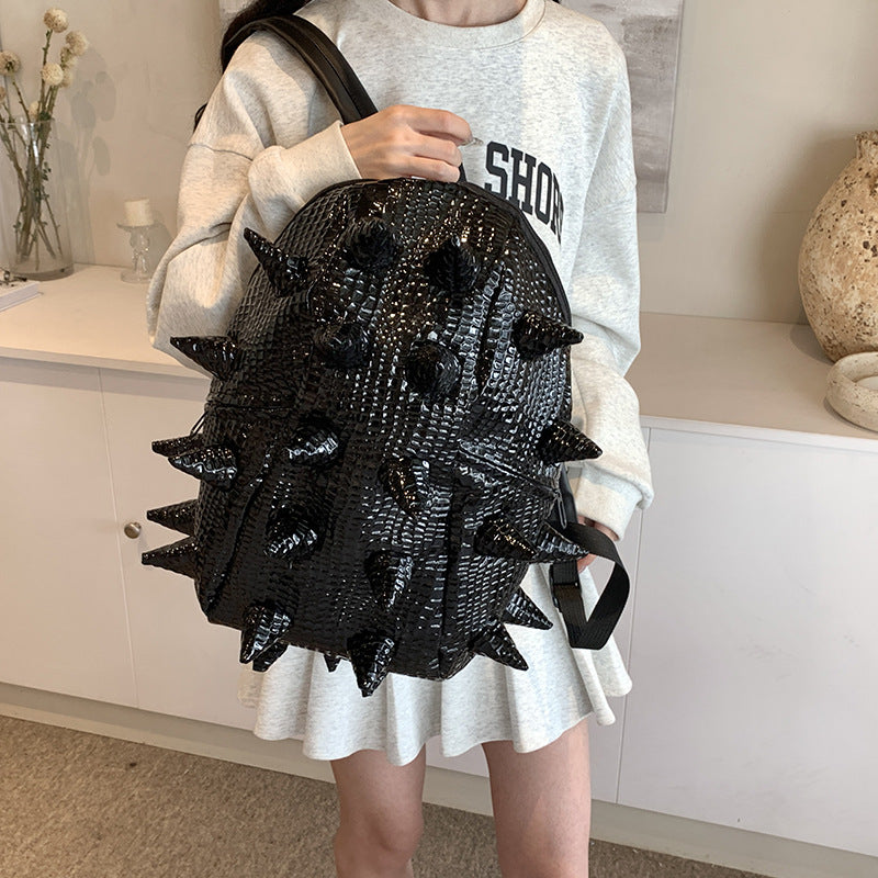 Women's & Men's Fashion Handsome Hedgehog Funny Network Leisure Backpack