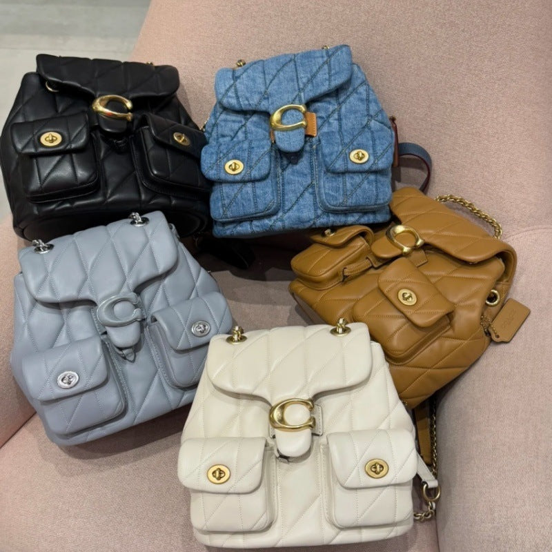 Quilted Classic Style Sheepskin Vintage Rhombus Travel Bags