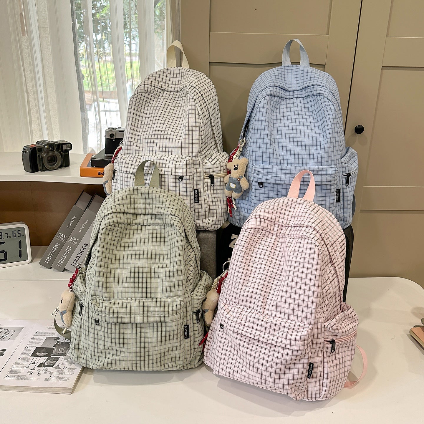 Female Korean Style Artistic Pattern Junior Backpacks