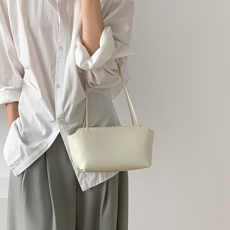 Women's Korean Simple Sheepskin Commuter Large Capacity High-grade Underarm Bag