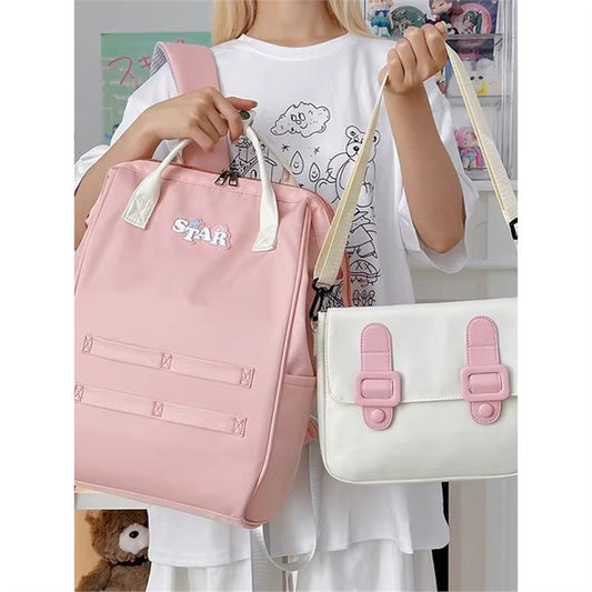 Junior High Female Large Capacity Primary Leisure Backpack