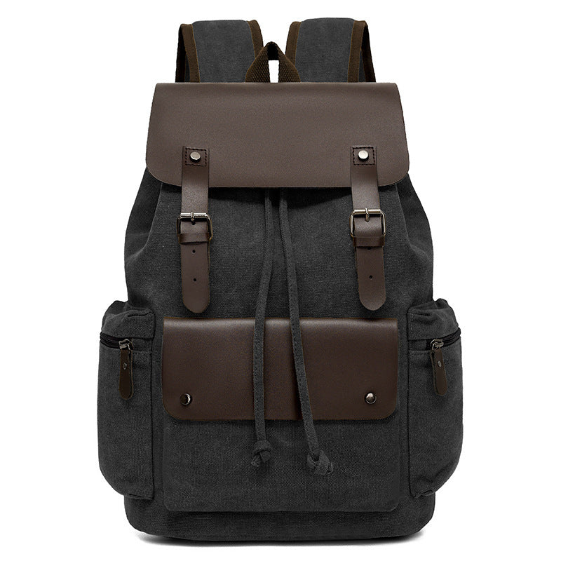 Men's Source Simple Canvas Large Capacity Retro Backpacks