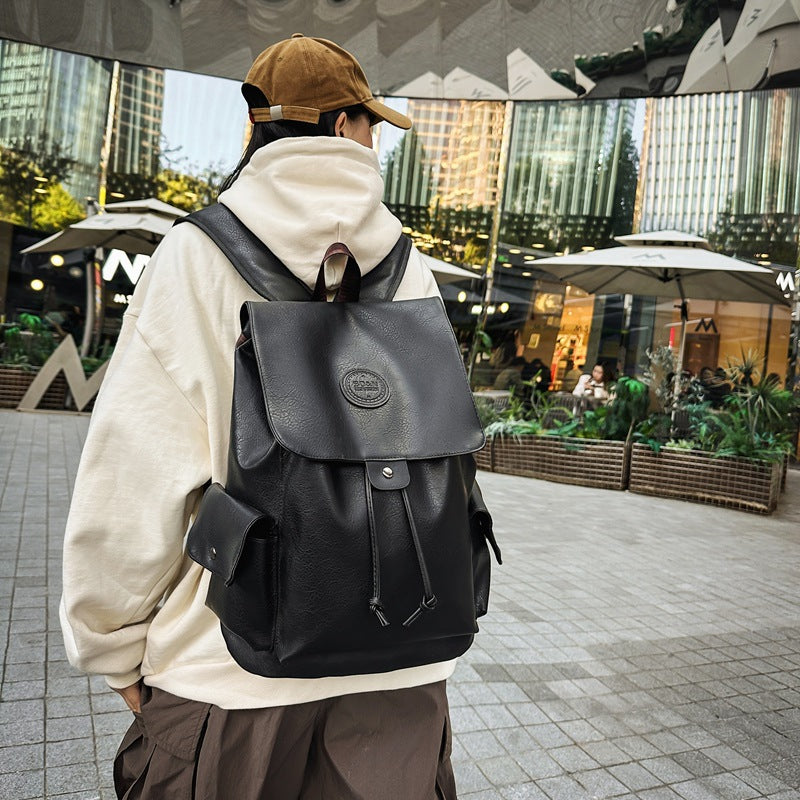 Men's Korean Style College Fashion Leather Computer Bags