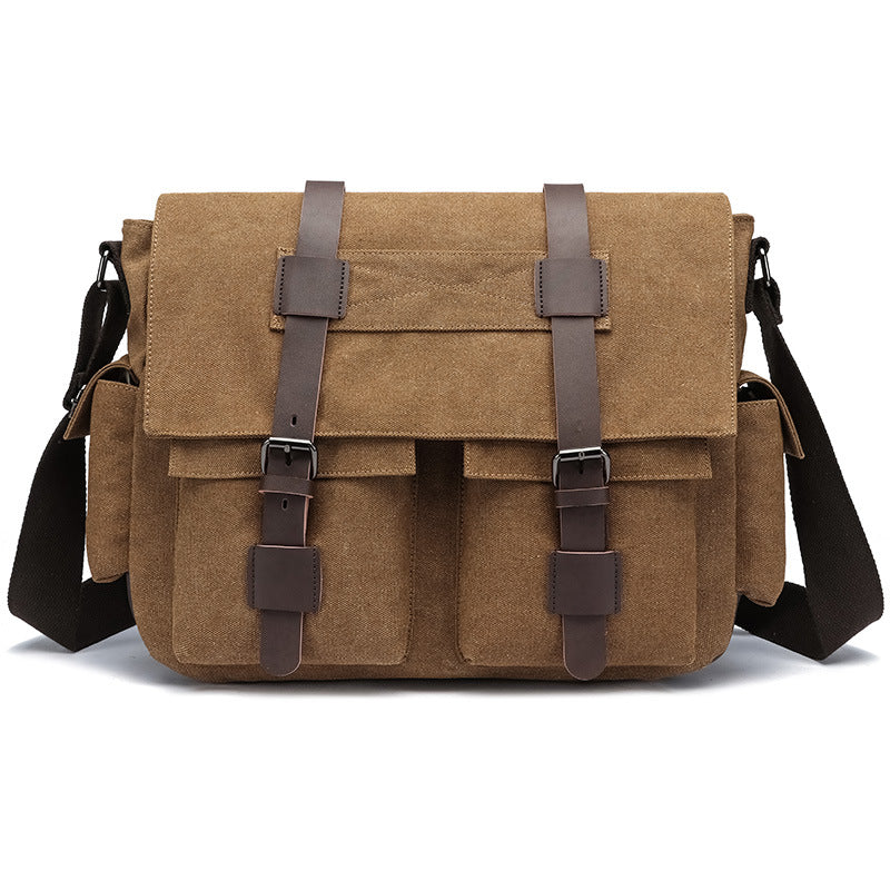 Men's Retro Canvas Hip Hop Trend Computer Single Bags