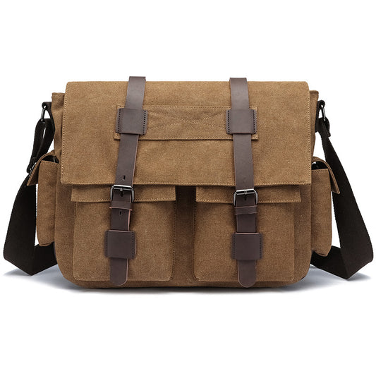 Men's Retro Canvas Hip Hop Trend Computer Single Bags