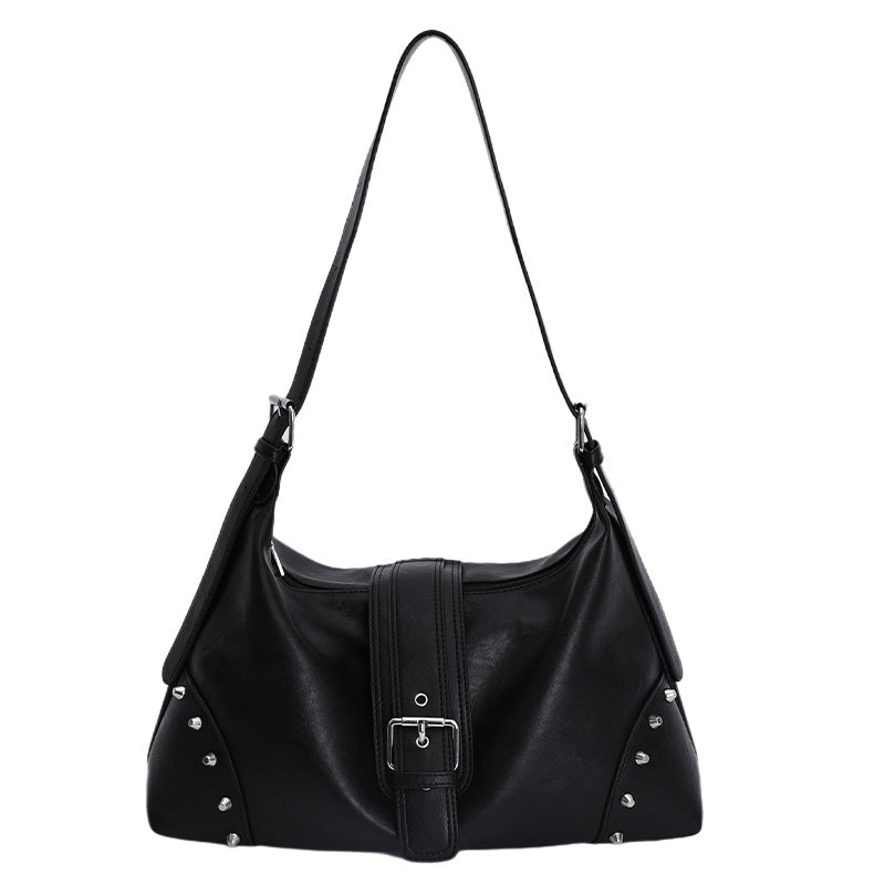 Women's Fashion Trends Motorcycle Western Style Decorative Rivets Women's Shoulder Bag