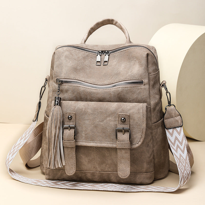 Women's Retro High-grade Soft Leather Large Capacity Commuter Women's Backpack
