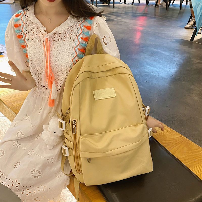 Women's Large Capacity Simple Computer Color Junior High College Backpacks
