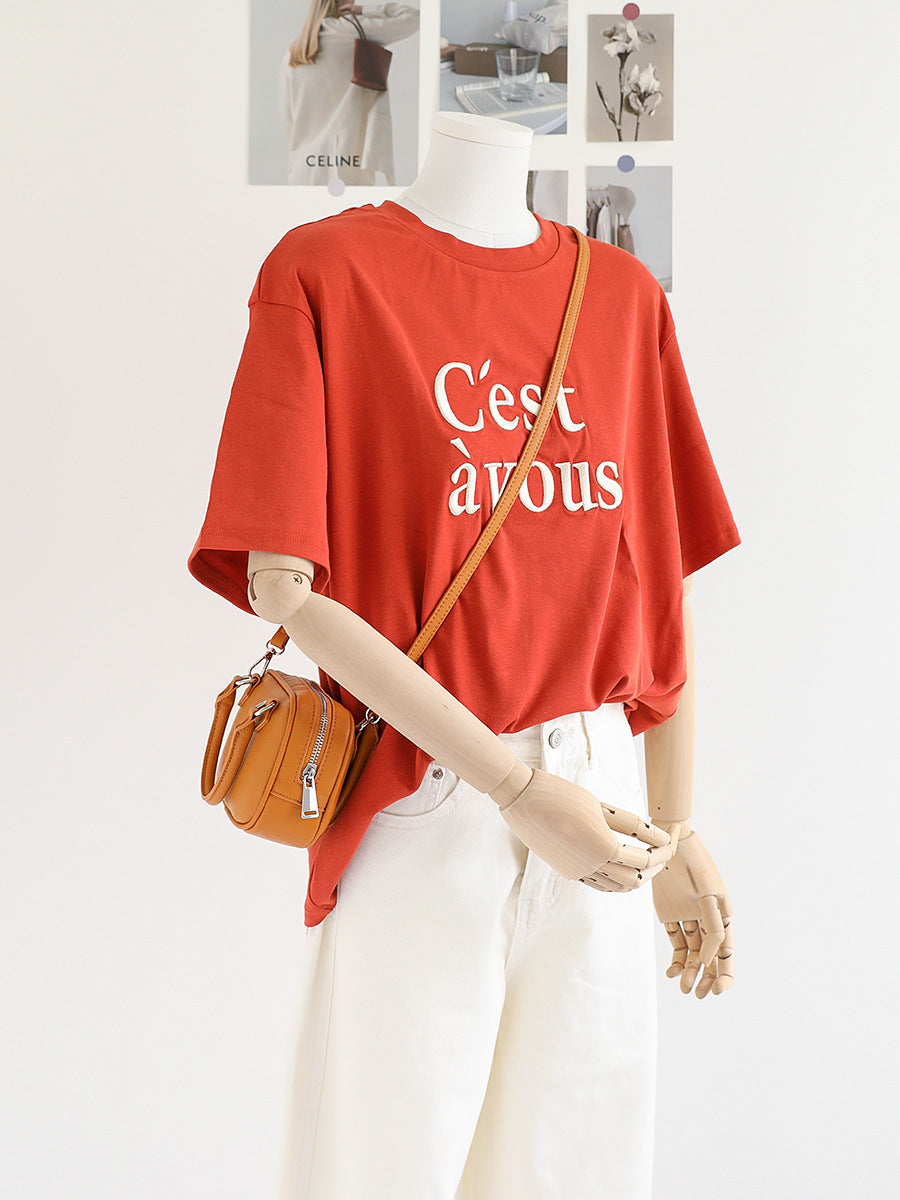 Women's Retro Simple Portable Boston Solid Color High Sense Soft Leather Women's Messenger Bag