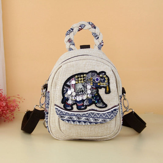 Artistic National Style Ethnic Elephant Mini Bags