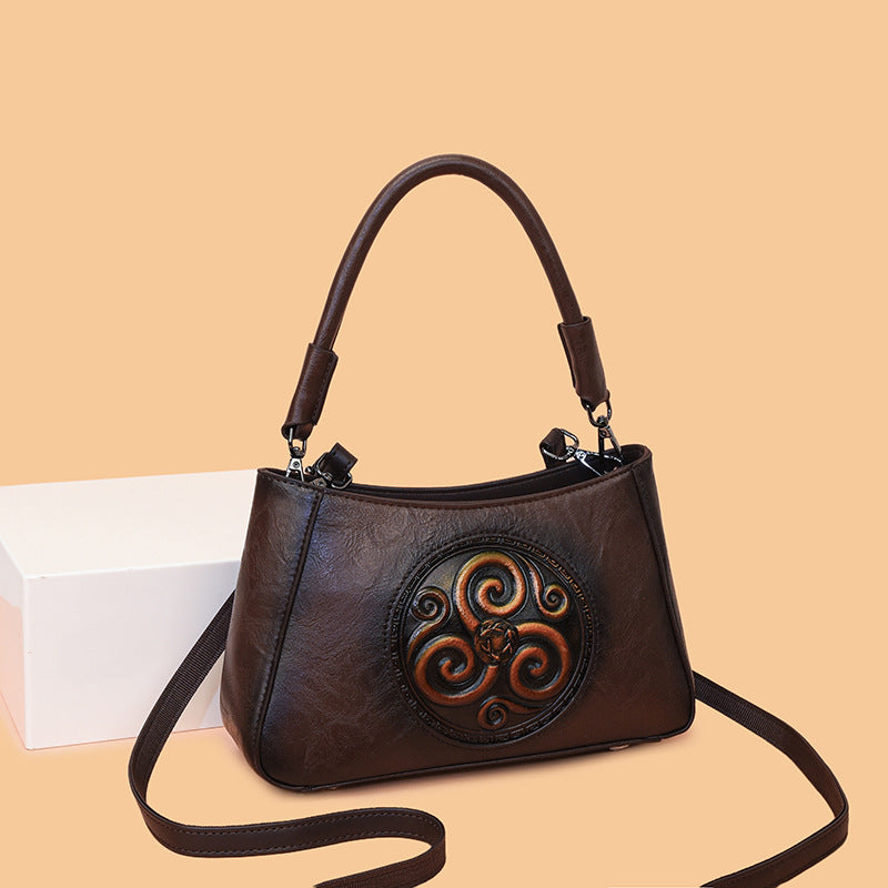 Comfortable Female Mother Retro Western Temperament Shoulder Bags