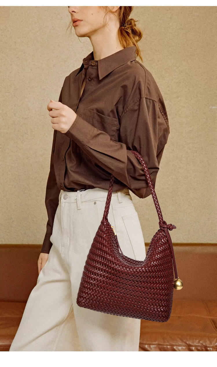 Women's Affordable Luxury Fashion Woven For Solid Tote Bags