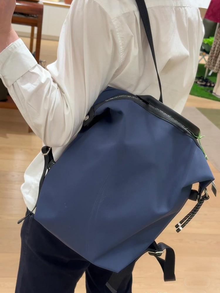 Women's High Version Dragon Inlaid Nylon Waterproof Unisex Leisure Backpack