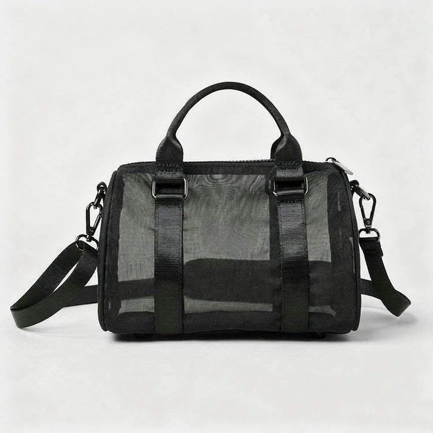 Women's Transparent Mesh Yoga Fitness Large Capacity Travel Bags