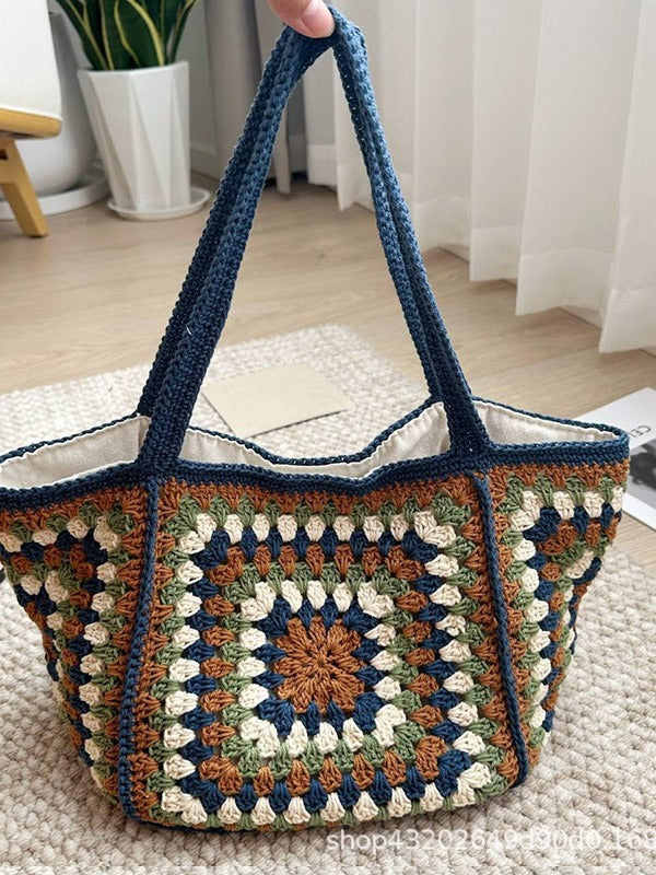 Gao Grandma Ge Straw Summer Graphy Women's Shoulder Bag
