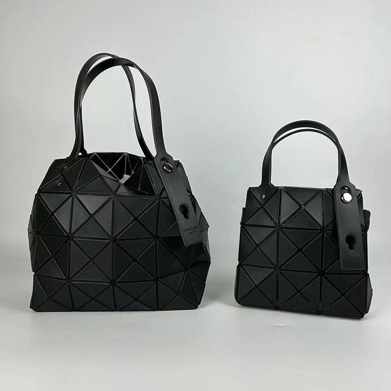 Women's March Hand Color Nail Diamond Box Geometric Rhombus Tote Bag