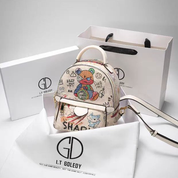 Women's Cute Iti Bear Trendy Large Capacity Women's Backpack