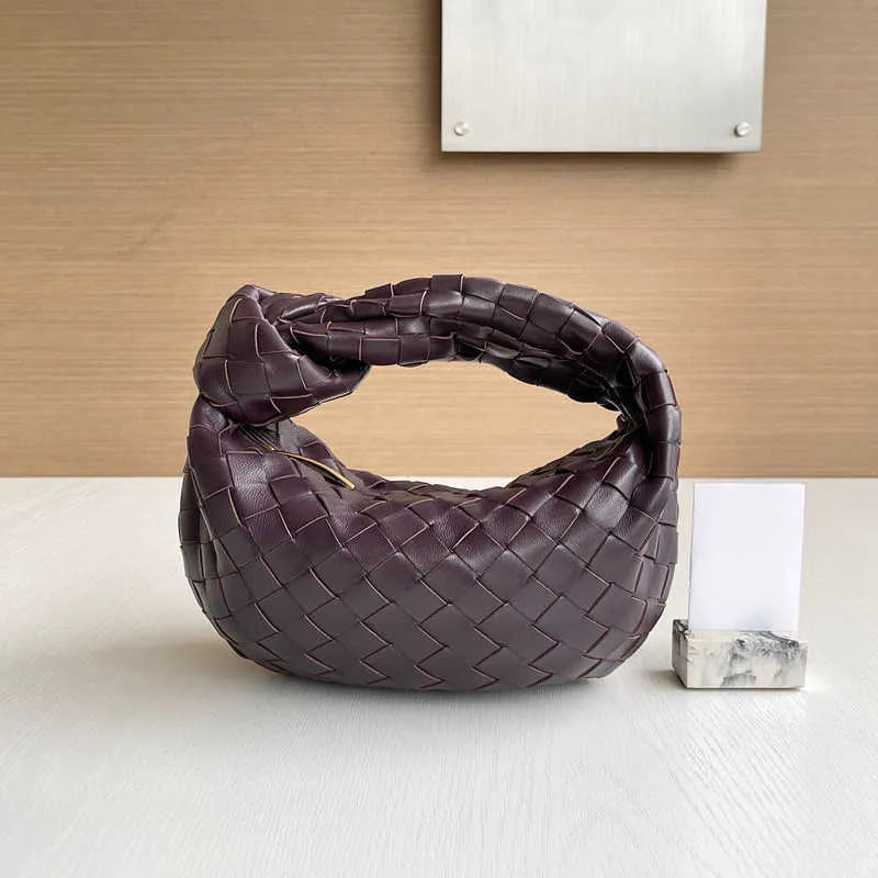 Women's Woven Fashionable Portable Dumpling Design Knotted Bags
