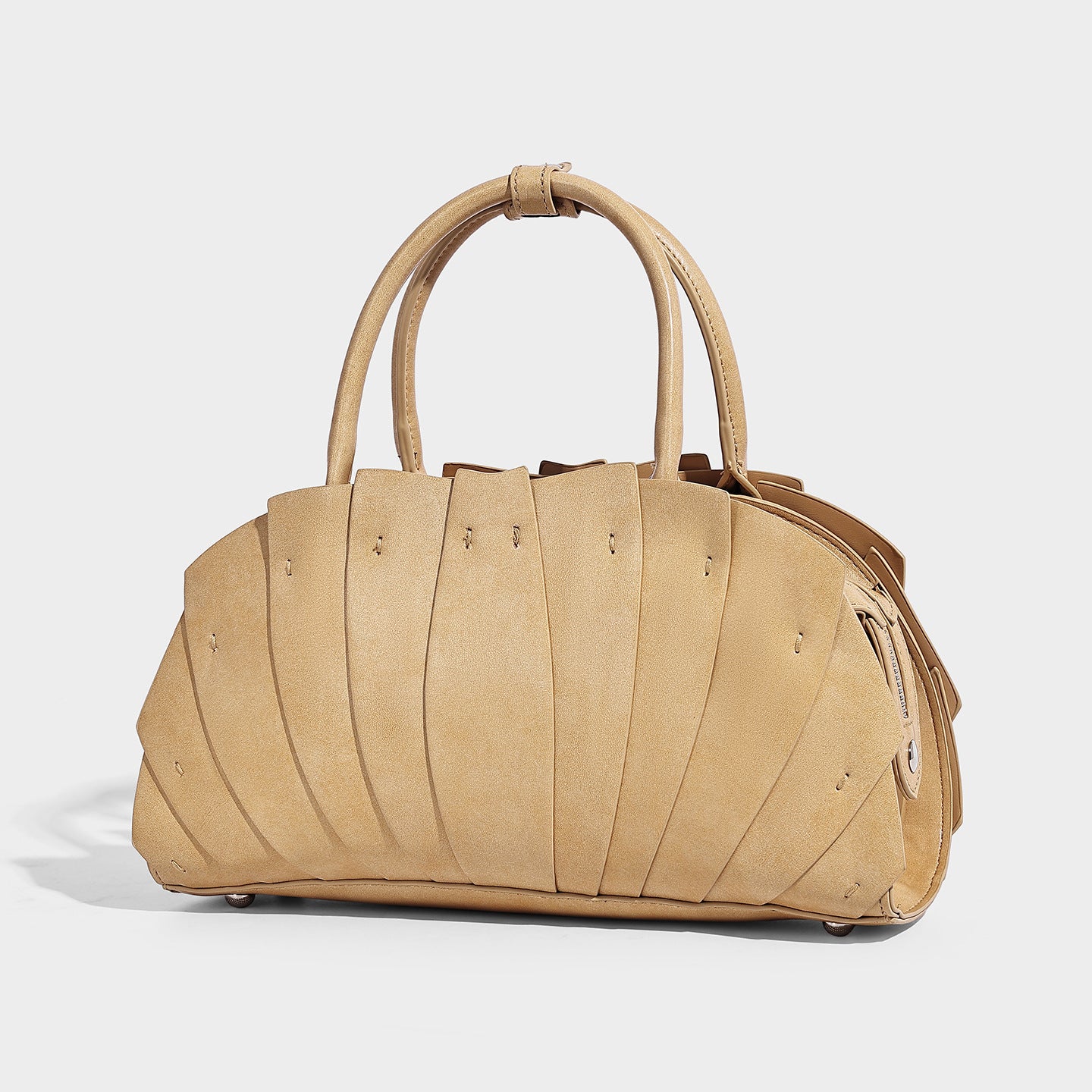 Portable Fan-shaped Lotus Leaf Advanced Handmade Minority Fashion Stitching Handbags
