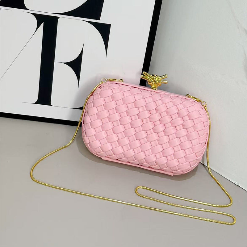 Women's Hand-woven Metal Chain Light Luxury Banquet Women's Shoulder Bag