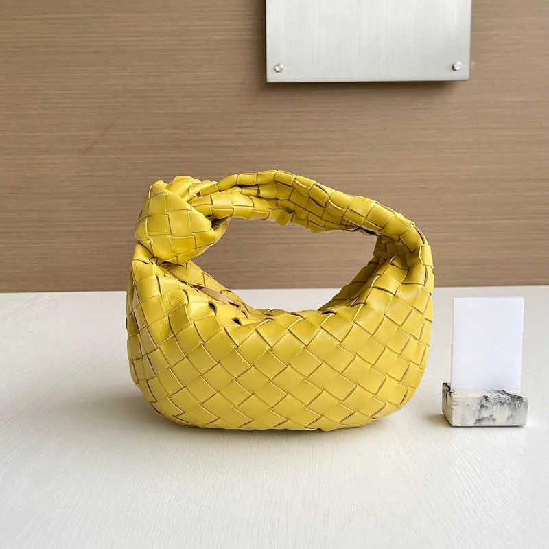 Women's Woven Fashionable Portable Dumpling Design Knotted Bags