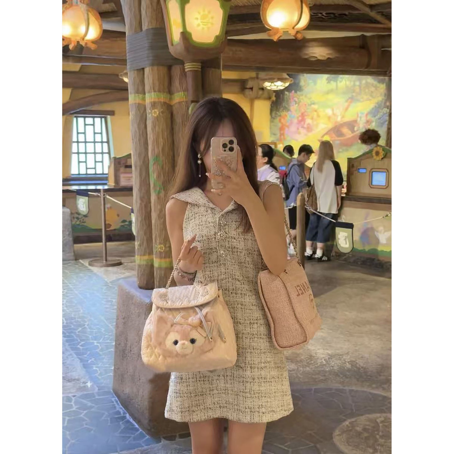 Good-looking Large Capacity Rhombus Cute Cartoon Backpacks