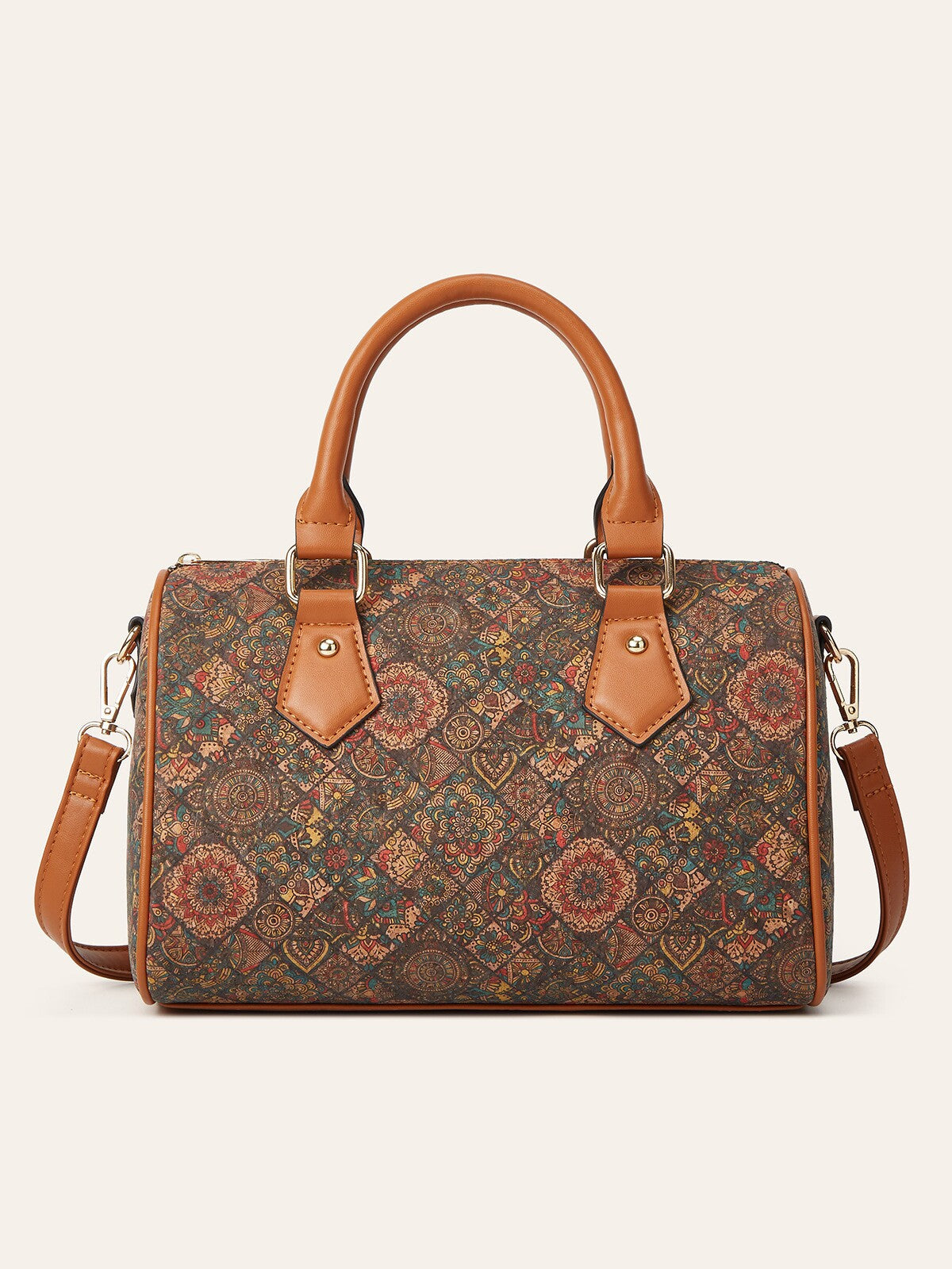 Slouchy Glamorous Pillow Round Printed Design Handbags