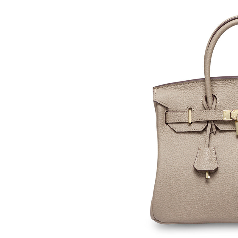 Women's First Layer Cowhide Texture Fashionable Korean Style Genuine Bags