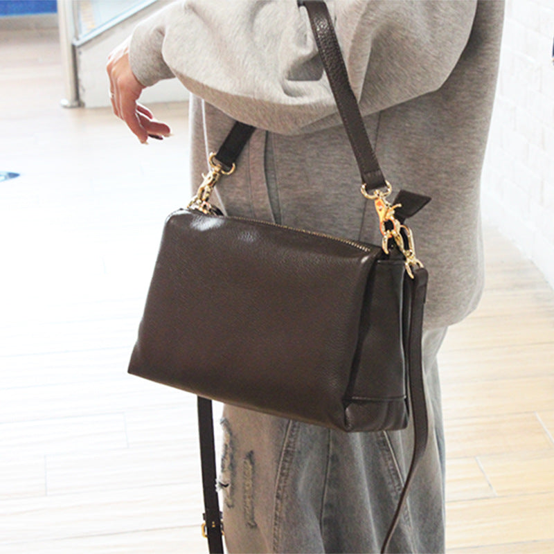 Korean Style Versatile Soft Leather High-grade Women's Messenger Bag