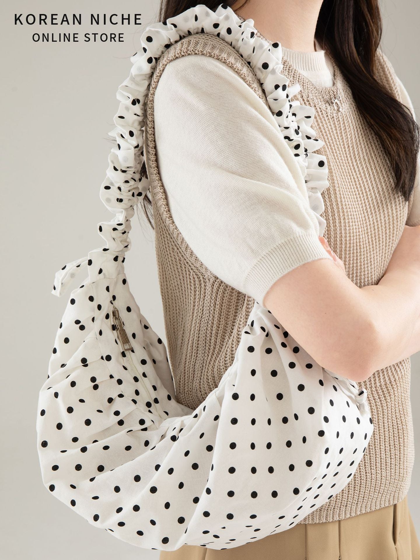 Women's Portable Polka Dot Beautiful Trend For Bags
