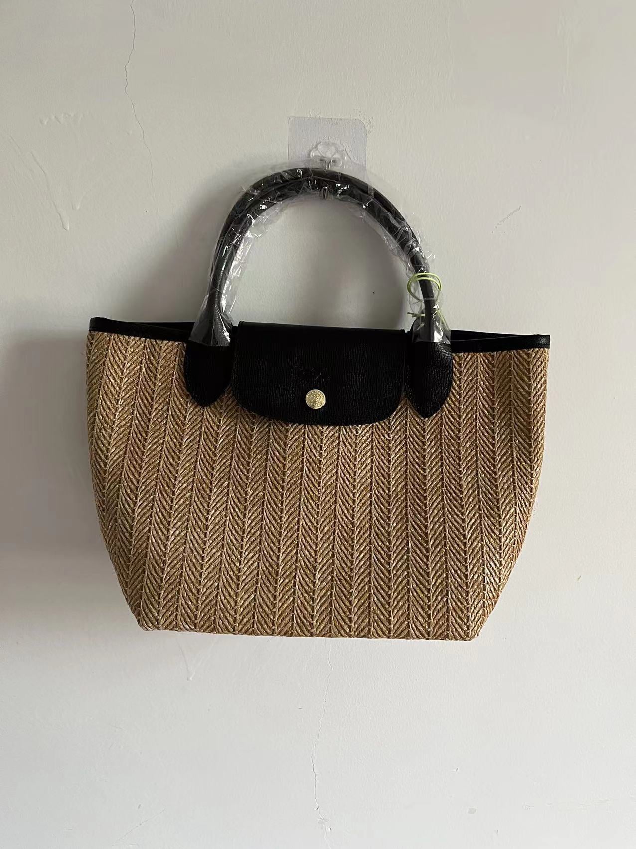 Women's Straw Woven Fashion Bowknot Beach Shoulder Bags