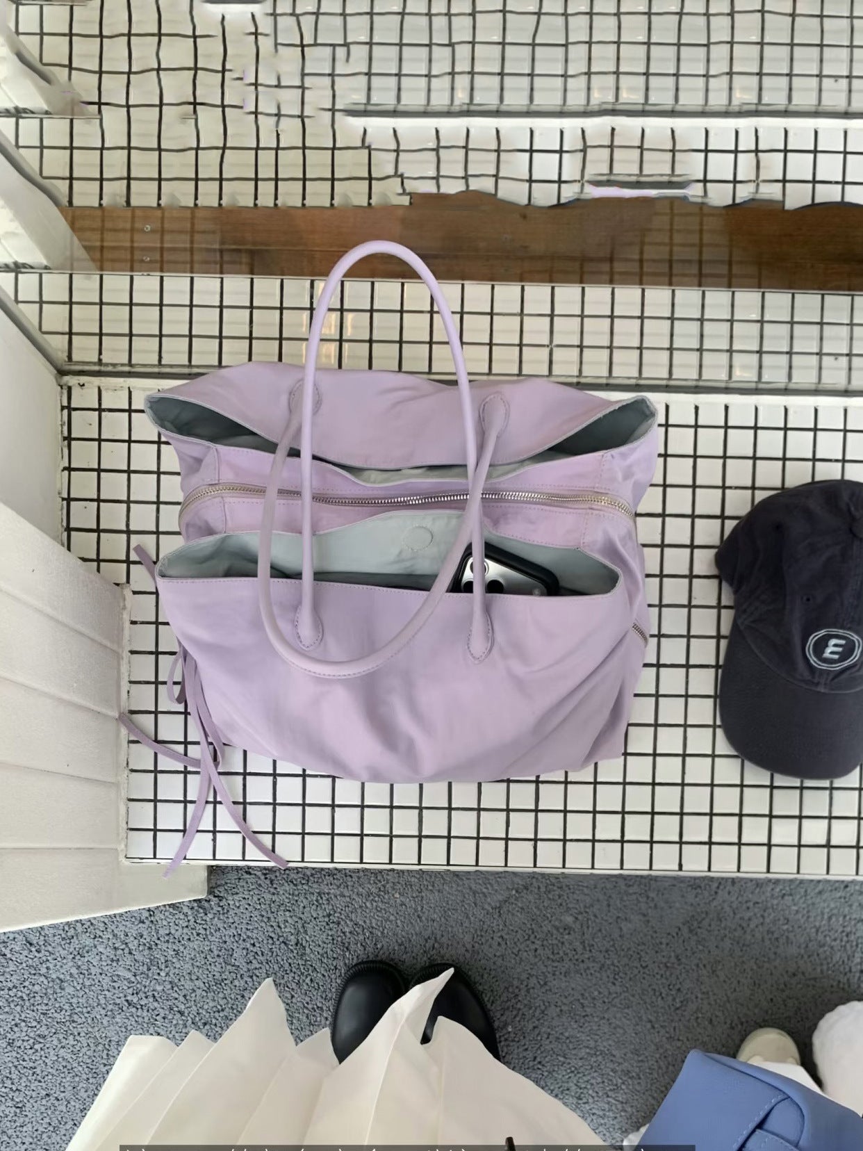 Women's Korean Nylon Commute Computer Lightweight Large Capacity On One Tote Bag