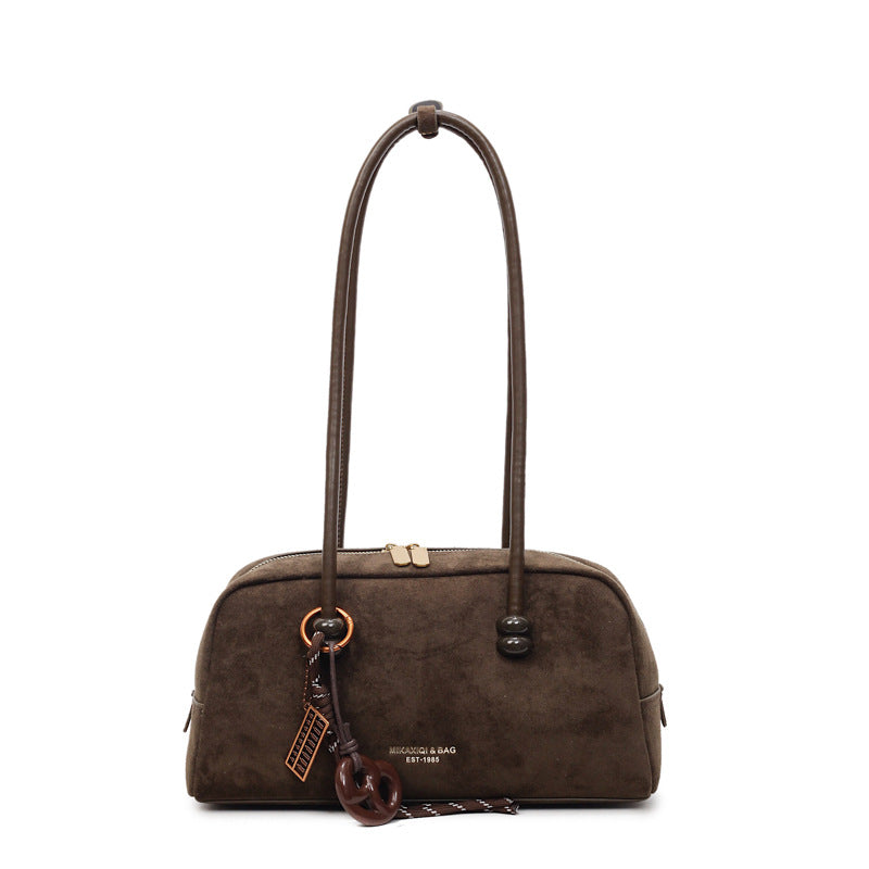 Women's Boston Light Luxury High-grade Suede Commuter Large Bags