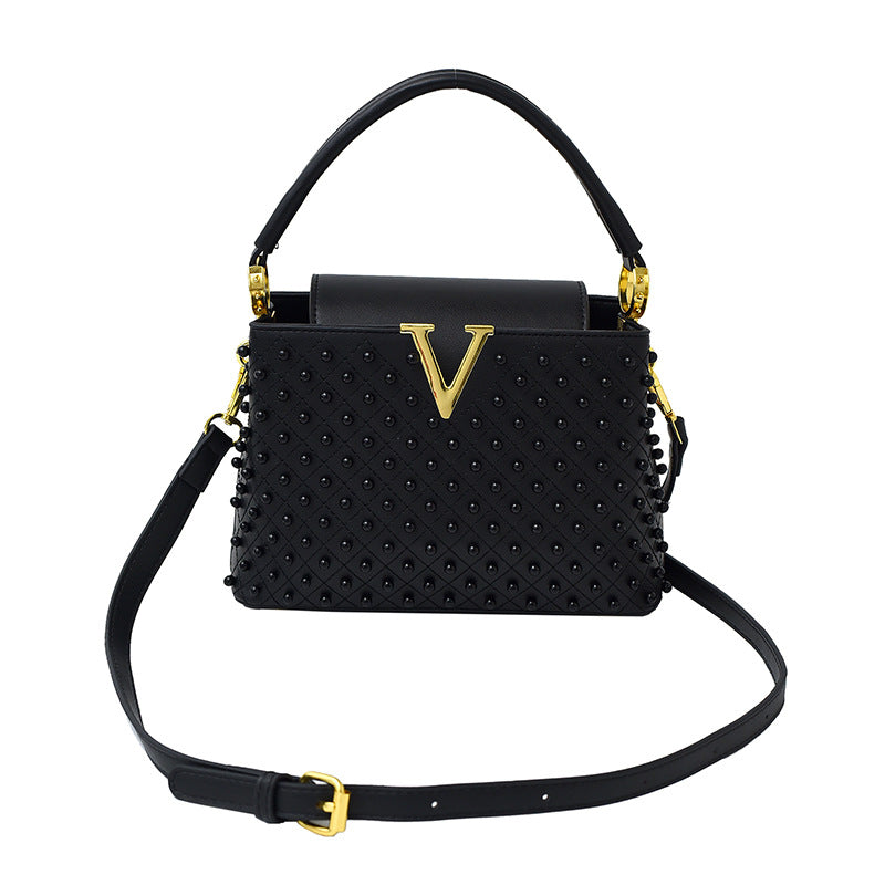 Women's Trendy Lady Pearl Portable Street Shot Commuter Women's Shoulder Bag