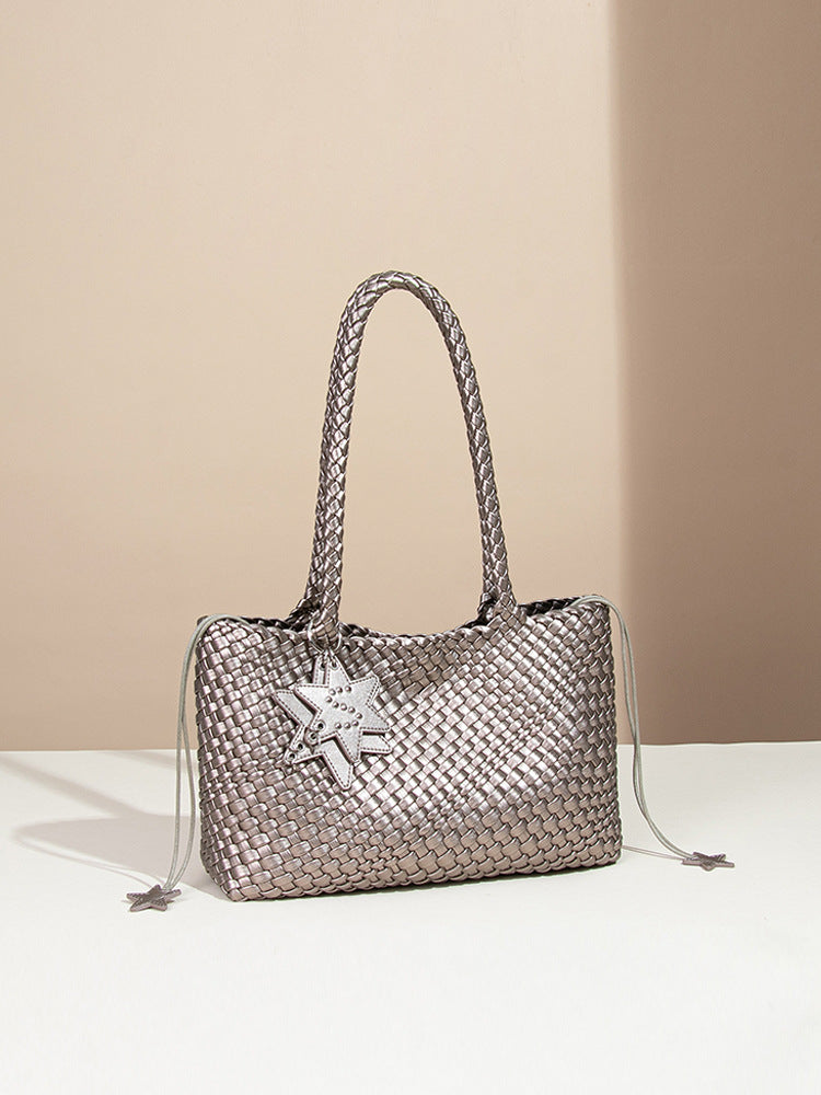 Five-pointed Star Ornaments Woven Design Large Capacity Bags